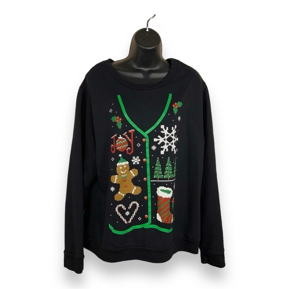XL HOLIDAY TIME WOMENS CHRISTMAS SWEATER LONG SLEEVE PARTY WINTER